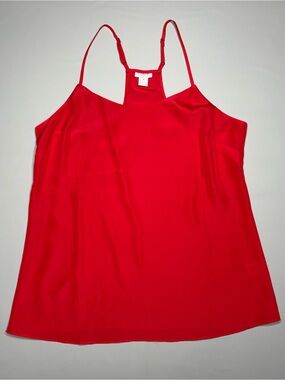 NWOT J. Crew Red Camisole Racerback Tank Top with Adjustable Straps